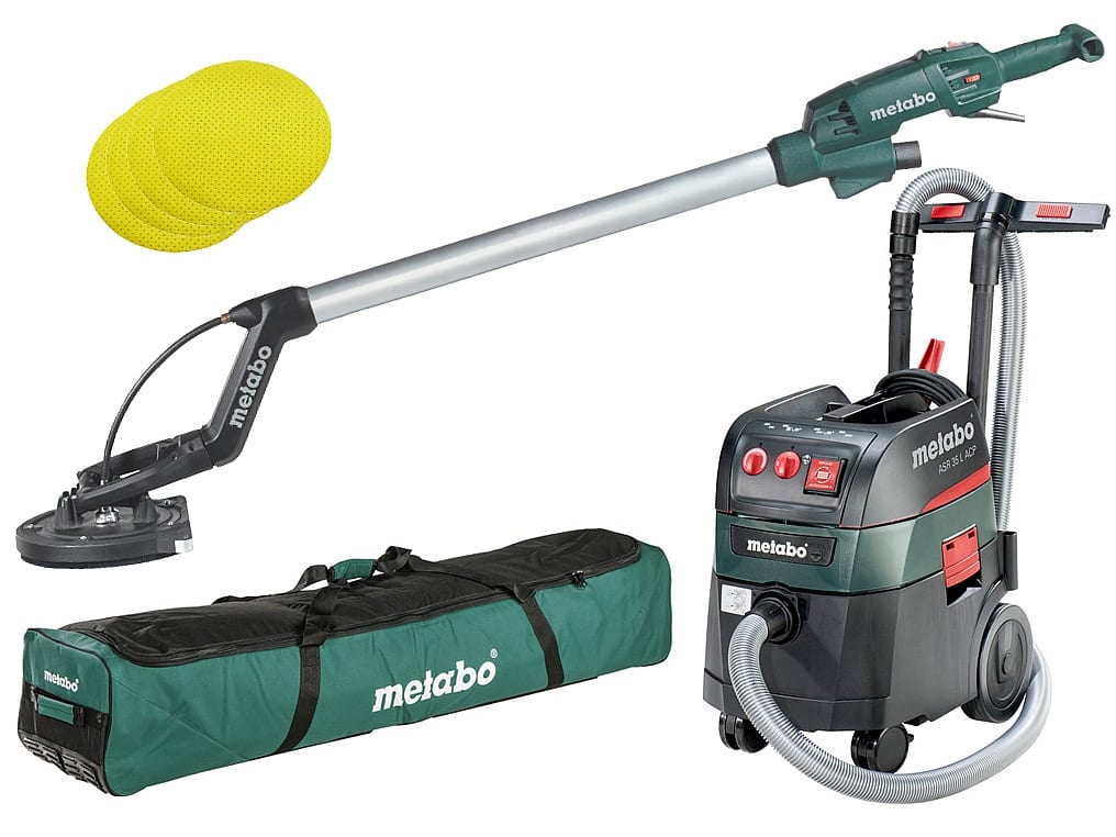 Szlifierka do gipsu METABO LSV 5-225 COMFORT + odkurzacz ASR 35L ACP - wynajem Szlifierki do gładzi i odkurzacze KAMBUD Nakło nad Notecią